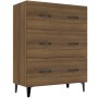 Aparador de madera de ingeniería marrón roble 69,5x34x90 cm de vidaXL, Aparadores - Ref: Foro24-817350, Precio: 78,05 €, Desc...