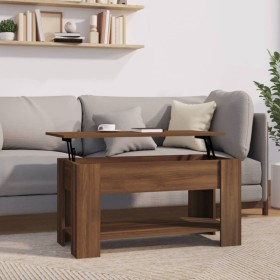 Engineered wood brown oak coffee table 101x49x52 cm by vidaXL, Coffee table - Ref: Foro24-819274, Price: 85,50 €, Discount: %