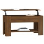 Engineered wood brown oak coffee table 101x49x52 cm by vidaXL, Coffee table - Ref: Foro24-819274, Price: 85,40 €, Discount: %