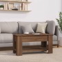 Engineered wood brown oak coffee table 101x49x52 cm by vidaXL, Coffee table - Ref: Foro24-819274, Price: 85,40 €, Discount: %