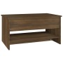 Brown oak plywood coffee table 80x50x40 cm by vidaXL, Coffee table - Ref: Foro24-819298, Price: 76,46 €, Discount: %