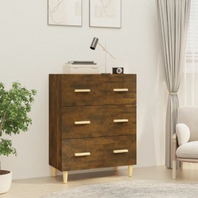 Aparador madera contrachapada color roble ahumado 70x34x90 cm de vidaXL, Aparadores - Ref: Foro24-817345, Precio: 69,73 €, De...