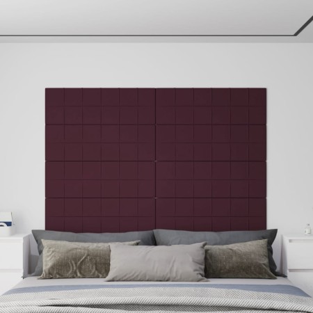 Paneles de pared 12 uds tela morado 90x30 cm 3,24 m² de vidaXL, Recubrimiento de paredes - Ref: Foro24-344120, Precio: 67,05 ...