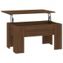 Mesa de centro madera de ingeniería roble marrón 79x49x41 cm de vidaXL, Mesas de centro - Ref: Foro24-819283, Precio: 64,26 €...