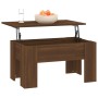 Mesa de centro madera de ingeniería roble marrón 79x49x41 cm de vidaXL, Mesas de centro - Ref: Foro24-819283, Precio: 53,14 €...