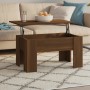 Mesa de centro madera de ingeniería roble marrón 79x49x41 cm de vidaXL, Mesas de centro - Ref: Foro24-819283, Precio: 53,14 €...