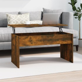 Smoked oak plywood coffee table 102x50.5x52.5 cm by vidaXL, Coffee table - Ref: Foro24-819284, Price: 55,12 €, Discount: %