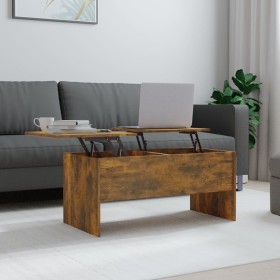 Smoked oak plywood coffee table 102x50.5x46.5 cm by vidaXL, Coffee table - Ref: Foro24-819299, Price: 80,77 €, Discount: %