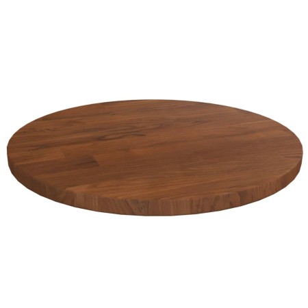 Round oak wood table top in dark brown color Ø30x1.5cm by vidaXL, Table tops - Ref: Foro24-342965, Price: 18,34 €, Discount: %