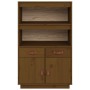 Aparador de madera maciza de pino marrón miel 67x40x108,5 cm de vidaXL, Aparadores - Ref: Foro24-820160, Precio: 110,99 €, De...