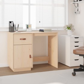 Solid pine wood desk 95x50x75 cm by vidaXL, Desks - Ref: Foro24-820102, Price: 113,67 €, Discount: %