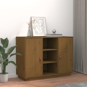 Honey brown solid pine wood sideboard 100x40x75 cm by vidaXL, Sideboards - Ref: Foro24-820135, Price: 118,99 €, Discount: %