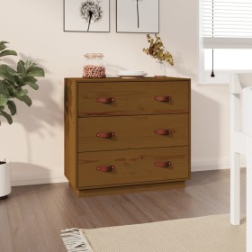 Solid pine wood sideboard in honey brown color, 80x40x75 cm by vidaXL, Sideboards - Ref: Foro24-820110, Price: 97,99 €, Disco...