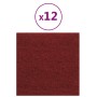 Wall panels 12 pcs red fabric 30x30 cm 1.08 m² by vidaXL, Wall covering - Ref: Foro24-343792, Price: 23,50 €, Discount: %