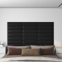 Wall panels 12 pcs black synthetic leather 60x15 cm 1.08 m² by vidaXL, Wall covering - Ref: Foro24-343827, Price: 28,53 €, Di...