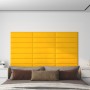 Wall panels 12 pcs yellow velvet 60x15 cm 1.08 m² by vidaXL, Wall covering - Ref: Foro24-343841, Price: 32,32 €, Discount: %