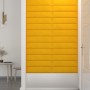 Wall panels 12 pcs yellow velvet 60x15 cm 1.08 m² by vidaXL, Wall covering - Ref: Foro24-343841, Price: 32,32 €, Discount: %