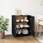 Solid black pine wood sideboard 65.5x40x75 cm by vidaXL, Sideboards - Ref: Foro24-820121, Price: 112,47 €, Discount: %