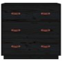 Aparador madera maciza de pino negro 80x40x75 cm de vidaXL, Aparadores - Ref: Foro24-820111, Precio: 132,04 €, Descuento: %