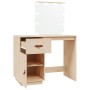 Dressing table with LED solid pine wood 95x50x133.5 cm by vidaXL, Bedroom Dressers - Ref: Foro24-820092, Price: 168,99 €, Dis...