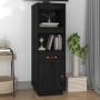 Tall sideboard in solid black pine wood 34x40x108.5 cm by vidaXL, Sideboards - Ref: Foro24-820156, Price: 92,17 €, Discount: %