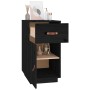 Solid black pine wood desk cabinet 40x50x75 cm by vidaXL, Lockers and storage cabinets - Ref: Foro24-820101, Price: 115,52 €,...