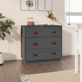 Solid gray pine wood sideboard 80x40x75 cm by vidaXL, Sideboards - Ref: Foro24-820109, Price: 131,55 €, Discount: %