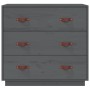 Solid gray pine wood sideboard 80x40x75 cm by vidaXL, Sideboards - Ref: Foro24-820109, Price: 131,43 €, Discount: %