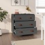 Solid gray pine wood sideboard 80x40x75 cm by vidaXL, Sideboards - Ref: Foro24-820109, Price: 131,43 €, Discount: %