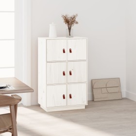 Solid white pine wood sideboard 67x40x108.5 cm by vidaXL, Sideboards - Ref: Foro24-820173, Price: 135,54 €, Discount: %