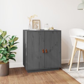 Solid gray pine wood sideboard 65.5x40x75 cm by vidaXL, Sideboards - Ref: Foro24-820119, Price: 103,99 €, Discount: %