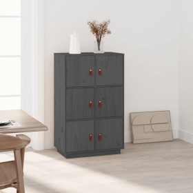 Solid gray pine wood sideboard 67x40x108.5 cm by vidaXL, Sideboards - Ref: Foro24-820174, Price: 146,47 €, Discount: %