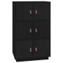 Aparador de madera maciza de pino negro 67x40x108,5 cm de vidaXL, Aparadores - Ref: Foro24-820176, Precio: 146,56 €, Descuent...