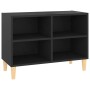 Mueble de TV con patas de madera maciza negro 69,5x30x50 cm de vidaXL, Muebles TV - Ref: Foro24-805924, Precio: 40,60 €, Desc...