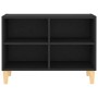 Mueble de TV con patas de madera maciza negro 69,5x30x50 cm de vidaXL, Muebles TV - Ref: Foro24-805924, Precio: 40,60 €, Desc...