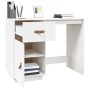 Solid white pine wood desk 95x50x75 cm by vidaXL, Desks - Ref: Foro24-820103, Price: 117,77 €, Discount: %