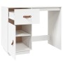 Solid white pine wood desk 95x50x75 cm by vidaXL, Desks - Ref: Foro24-820103, Price: 117,77 €, Discount: %