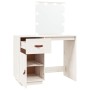 Dressing table with LED solid white pine wood 95x50x133.5 cm by vidaXL, Bedroom Dressers - Ref: Foro24-820093, Price: 180,40 ...