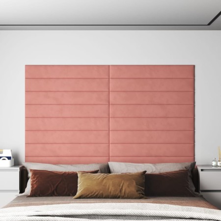 Wall panels 12 pcs pink velvet 90x15 cm 1.62 m² by vidaXL, Wall covering - Ref: Foro24-343894, Price: 49,16 €, Discount: %