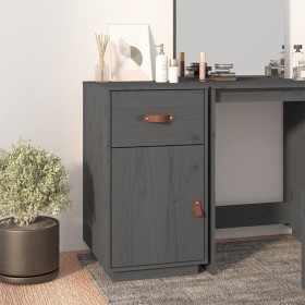 Solid gray pine wood desk cabinet 40x50x75 cm by vidaXL, Lockers and storage cabinets - Ref: Foro24-820099, Price: 103,20 €, ...