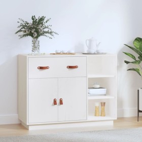 Solid white pine wood sideboard 98.5x40x75 cm by vidaXL, Sideboards - Ref: Foro24-820138, Price: 118,74 €, Discount: %