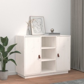 Weißes Sideboard aus massivem Kiefernholz 100x40x75 cm von vidaXL, Sideboards - Ref: Foro24-820133, Preis: 125,20 €, Rabatt: %