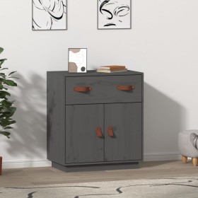 Solid gray pine wood sideboard 65.5x40x75 cm by vidaXL, Sideboards - Ref: Foro24-820129, Price: 113,10 €, Discount: %