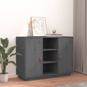 Solid gray pine wood sideboard 100x40x75 cm by vidaXL, Sideboards - Ref: Foro24-820134, Price: 152,28 €, Discount: %