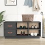 Banco zapatero madera maciza de pino gris 100x34x45 cm de vidaXL, Zapateros y organizadores de calzado - Ref: Foro24-820179, ...