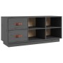 Banco zapatero madera maciza de pino gris 100x34x45 cm de vidaXL, Zapateros y organizadores de calzado - Ref: Foro24-820179, ...