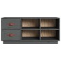 Banco zapatero madera maciza de pino gris 100x34x45 cm de vidaXL, Zapateros y organizadores de calzado - Ref: Foro24-820179, ...