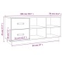 Schuhbank aus massivem grauem Kiefernholz 100x34x45 cm von vidaXL, Schuhregale und Schuhorganisatoren - Ref: Foro24-820179, P...