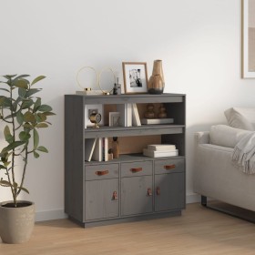 Tall sideboard solid gray pine wood 100x40x108.5 cm by vidaXL, Sideboards - Ref: Foro24-820164, Price: 187,99 €, Discount: %