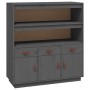 Aparador alto madera maciza de pino gris 100x40x108,5 cm de vidaXL, Aparadores - Ref: Foro24-820164, Precio: 186,97 €, Descue...